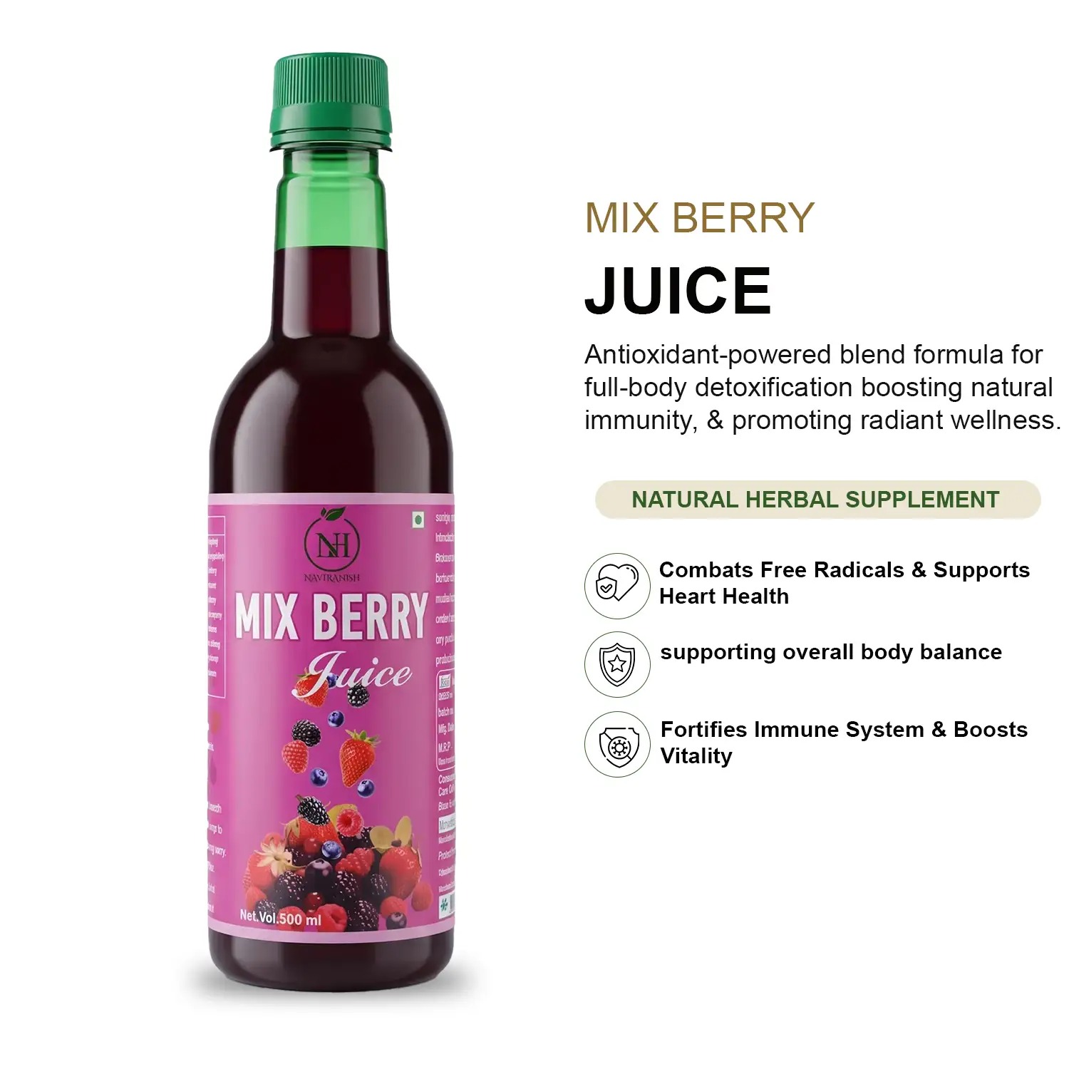 Mix Berry Juice | Antioxidant-Rich Berry Wellness Drink | Ready-to-Drink Daily Tonic | Natural Fruit Blend
